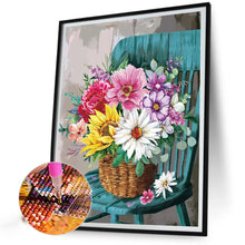 Load image into Gallery viewer, AB Diamond Painting - Full Round - flower basket on chair (40*50CM)

