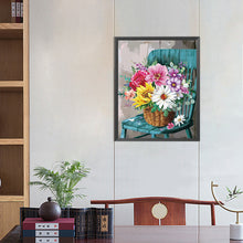 Load image into Gallery viewer, AB Diamond Painting - Full Round - flower basket on chair (40*50CM)
