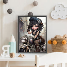 Load image into Gallery viewer, Diamond Painting - Partial Special Shaped - sweet cool girl (30*40CM)
