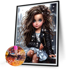Load image into Gallery viewer, Diamond Painting - Partial Special Shaped - sweet cool girl (30*40CM)
