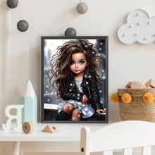 Load image into Gallery viewer, Diamond Painting - Partial Special Shaped - sweet cool girl (30*40CM)
