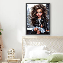 Load image into Gallery viewer, Diamond Painting - Partial Special Shaped - sweet cool girl (30*40CM)

