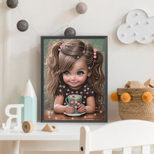 Load image into Gallery viewer, Diamond Painting - Partial Special Shaped - sweet cool girl (30*40CM)
