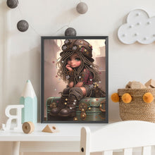 Load image into Gallery viewer, Diamond Painting - Partial Special Shaped - sweet cool girl (30*40CM)
