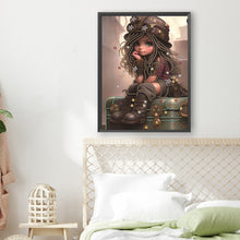 Load image into Gallery viewer, Diamond Painting - Partial Special Shaped - sweet cool girl (30*40CM)
