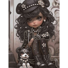 Load image into Gallery viewer, Diamond Painting - Partial Special Shaped - sweet cool girl (30*40CM)
