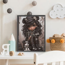 Load image into Gallery viewer, Diamond Painting - Partial Special Shaped - sweet cool girl (30*40CM)
