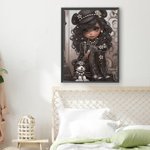 Load image into Gallery viewer, Diamond Painting - Partial Special Shaped - sweet cool girl (30*40CM)
