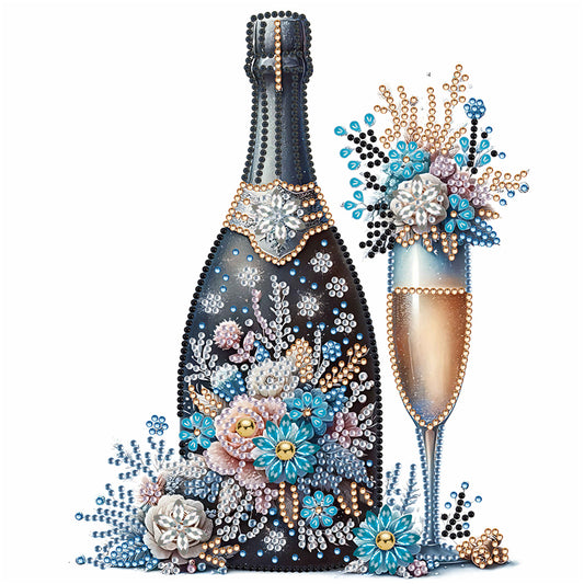 Diamond Painting - Partial Special Shaped - Celebration champagne (30*30CM)