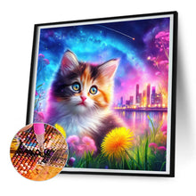 Load image into Gallery viewer, Diamond Painting - Full Round - galaxy cat (30*30CM)
