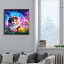 Load image into Gallery viewer, Diamond Painting - Full Round - galaxy cat (30*30CM)
