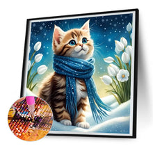 Load image into Gallery viewer, Diamond Painting - Full Round - scarf cat (30*30CM)
