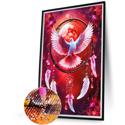 Diamond Painting - Full Round - Dream catcher and dove of peace (40*60CM)