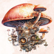 Load image into Gallery viewer, Diamond Painting - Full Round - Steampunk Mushroom House (30*30CM)
