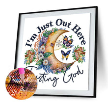 Load image into Gallery viewer, Diamond Painting - Partial Special Shaped - butterfly moon calligraphy and painting (30*30CM)
