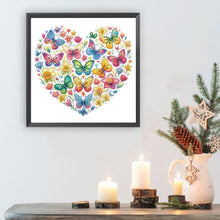 Load image into Gallery viewer, Diamond Painting - Partial Special Shaped - butterfly love calligraphy and painting (30*30CM)
