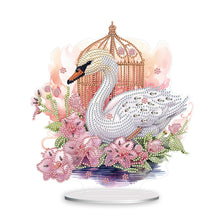 Load image into Gallery viewer, Acrylic Flamingo Cage Diamond Painting Desktop Decor for Office Desktop Decor
