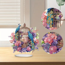Load image into Gallery viewer, Acrylic Flamingo Cage Diamond Painting Desktop Decor for Office Desktop Decor
