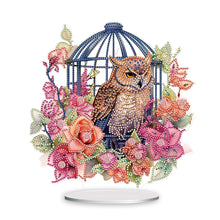 Load image into Gallery viewer, Acrylic Flamingo Cage Diamond Painting Desktop Decor for Office Desktop Decor
