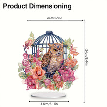 Load image into Gallery viewer, Acrylic Flamingo Cage Diamond Painting Desktop Decor for Office Desktop Decor
