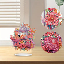 Load image into Gallery viewer, Acrylic Flamingo Cage Diamond Painting Desktop Decor for Office Desktop Decor
