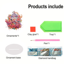 Load image into Gallery viewer, Acrylic Flamingo Cage Diamond Painting Desktop Decor for Office Desktop Decor
