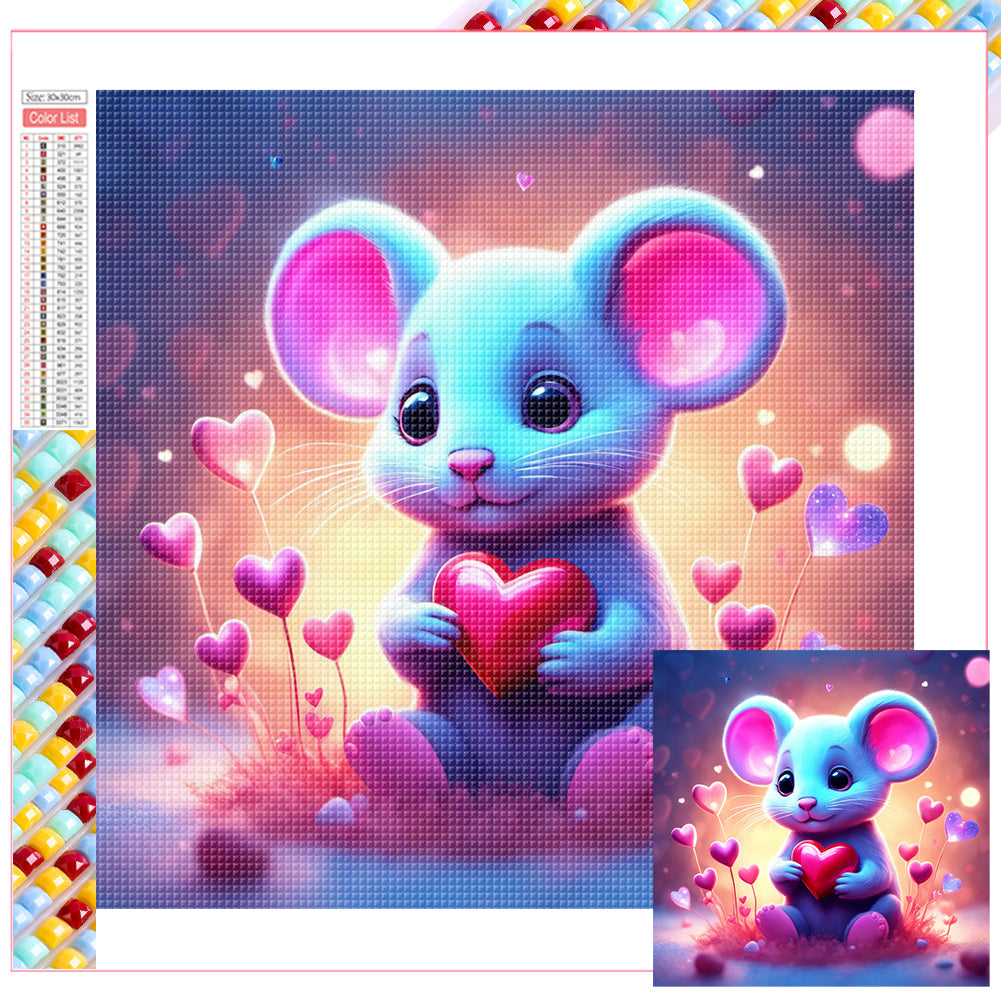 Diamond Painting - Full Square - caring mouse (30*30CM)