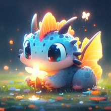 Load image into Gallery viewer, Diamond Painting - Full Square - Cute glowing dragon (30*30CM)
