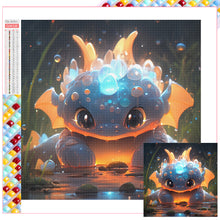 Load image into Gallery viewer, Diamond Painting - Full Square - Cute glowing dragon (30*30CM)
