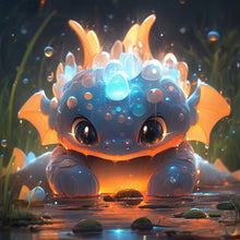 Load image into Gallery viewer, Diamond Painting - Full Square - Cute glowing dragon (30*30CM)
