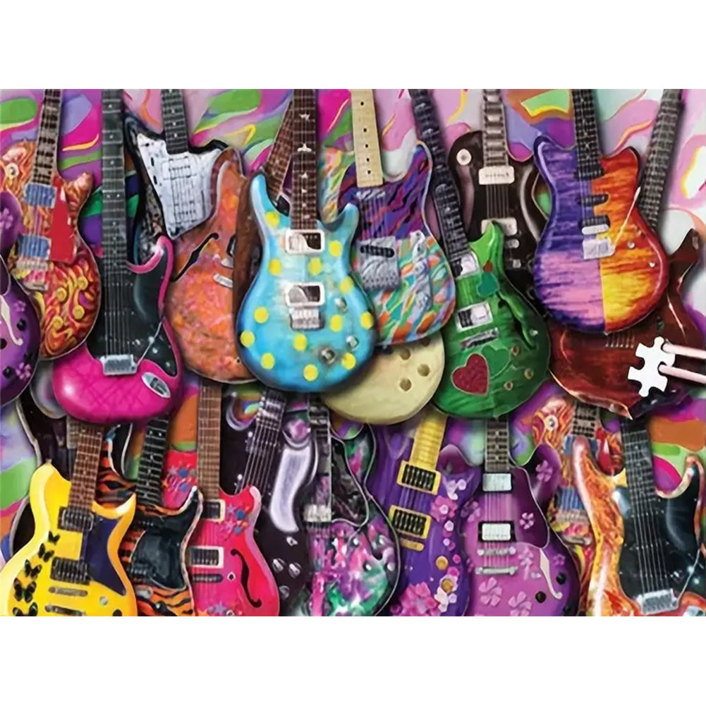 Diamond Painting - Full Round - Color guitar (40*30CM)