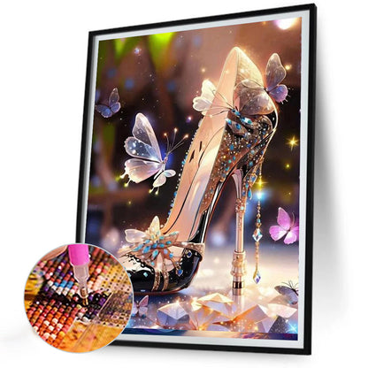 AB Diamond Painting - Full Round - butterfly high heels (30*40CM)