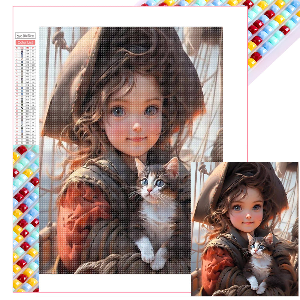 Diamond Painting - Full Square - little girl (40*50CM)