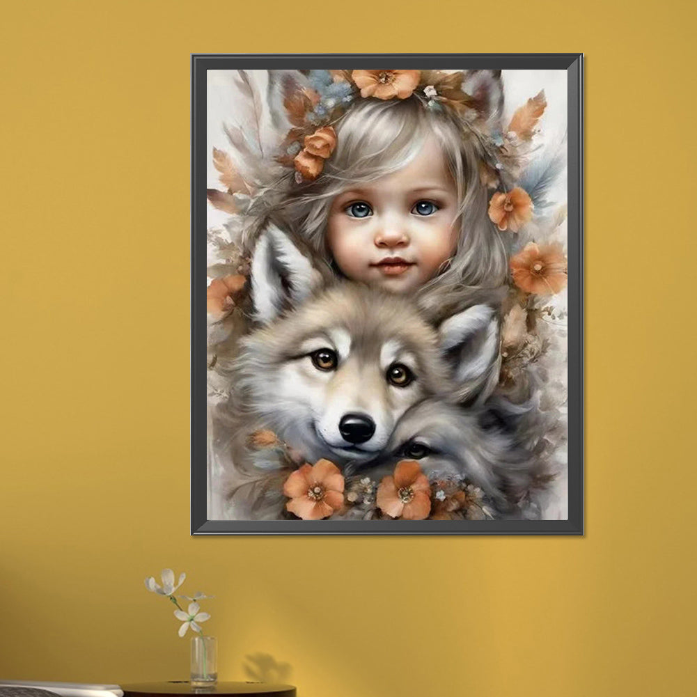 Diamond Painting - Full Square - little girl (40*50CM)
