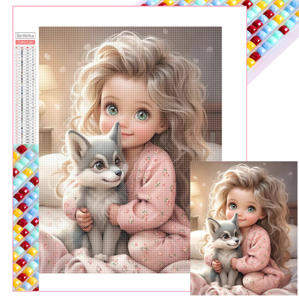 Diamond Painting - Full Square - little girl (40*50CM)