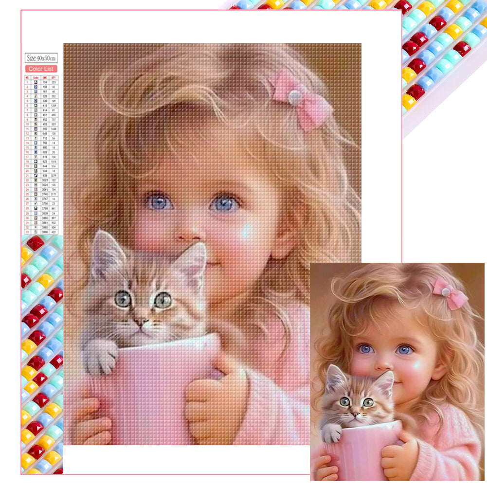 Diamond Painting - Full Square - little girl (40*50CM)