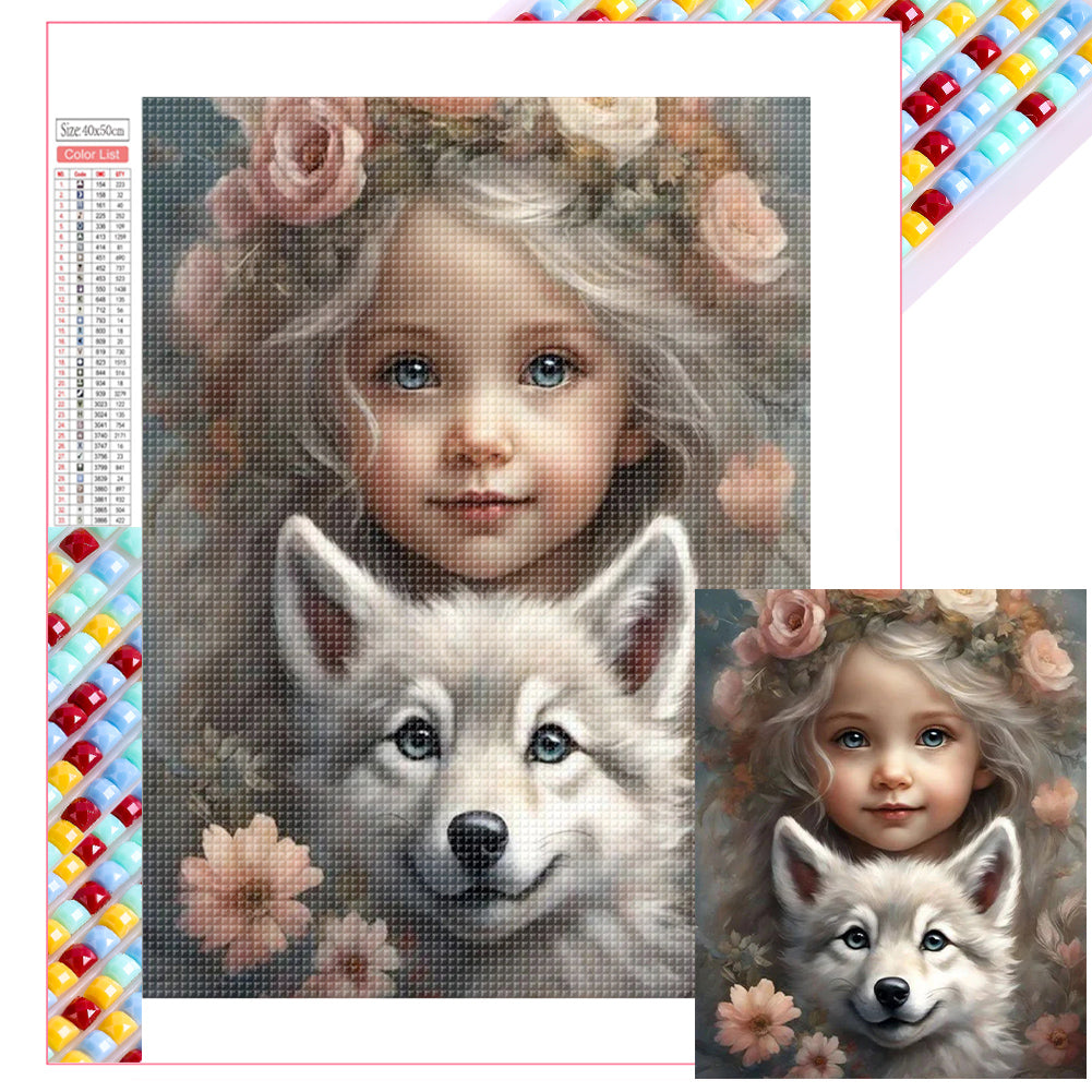 Diamond Painting - Full Square - little girl (40*50CM)