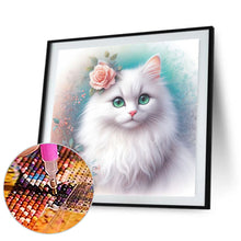Load image into Gallery viewer, Diamond Painting - Full Round - white cat (30*30CM)

