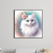 Load image into Gallery viewer, Diamond Painting - Full Round - white cat (30*30CM)
