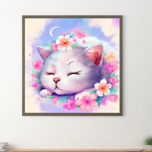 Load image into Gallery viewer, Diamond Painting - Full Round - cat in dream (30*30CM)
