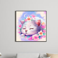 Load image into Gallery viewer, Diamond Painting - Full Round - cat in dream (30*30CM)
