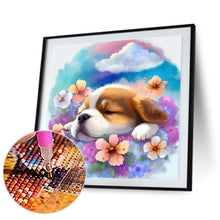 Load image into Gallery viewer, Diamond Painting - Full Round - sleeping dog (30*30CM)
