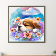 Load image into Gallery viewer, Diamond Painting - Full Round - sleeping dog (30*30CM)

