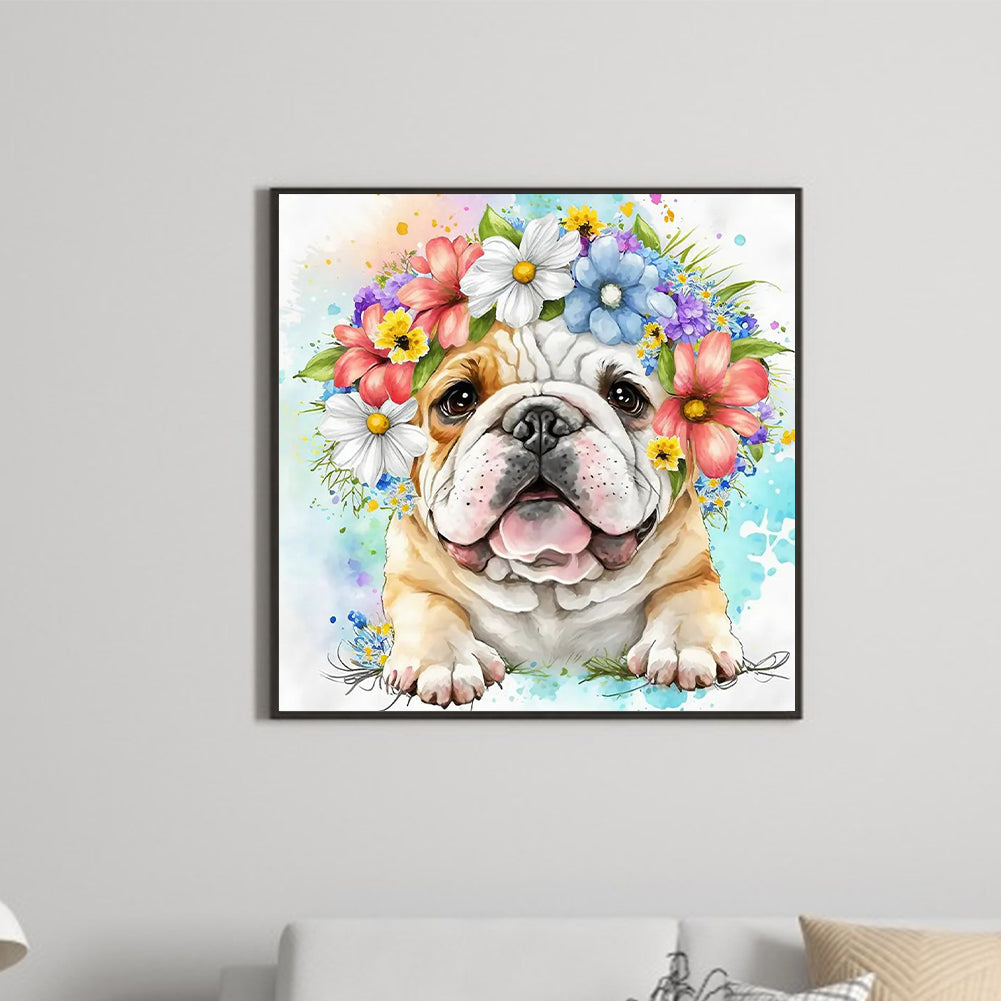 Diamond Painting - Full Round - Bulldog (30*30CM)