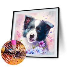 Load image into Gallery viewer, Diamond Painting - Full Round - Flowers and Shepherd Dog (30*30CM)
