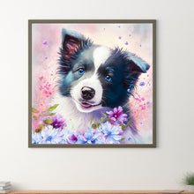 Load image into Gallery viewer, Diamond Painting - Full Round - Flowers and Shepherd Dog (30*30CM)
