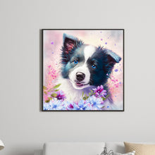 Load image into Gallery viewer, Diamond Painting - Full Round - Flowers and Shepherd Dog (30*30CM)
