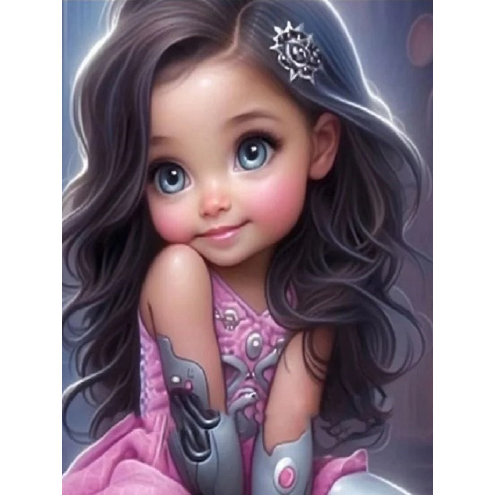 Diamond Painting - Full Round - big eyed girl (30*40CM)