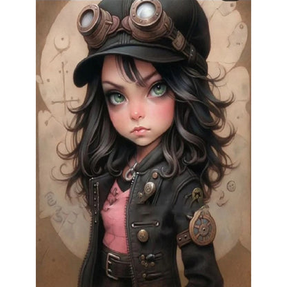 Diamond Painting - Full Round - big eyed girl (30*40CM)