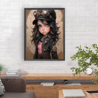 Diamond Painting - Full Round - big eyed girl (30*40CM)